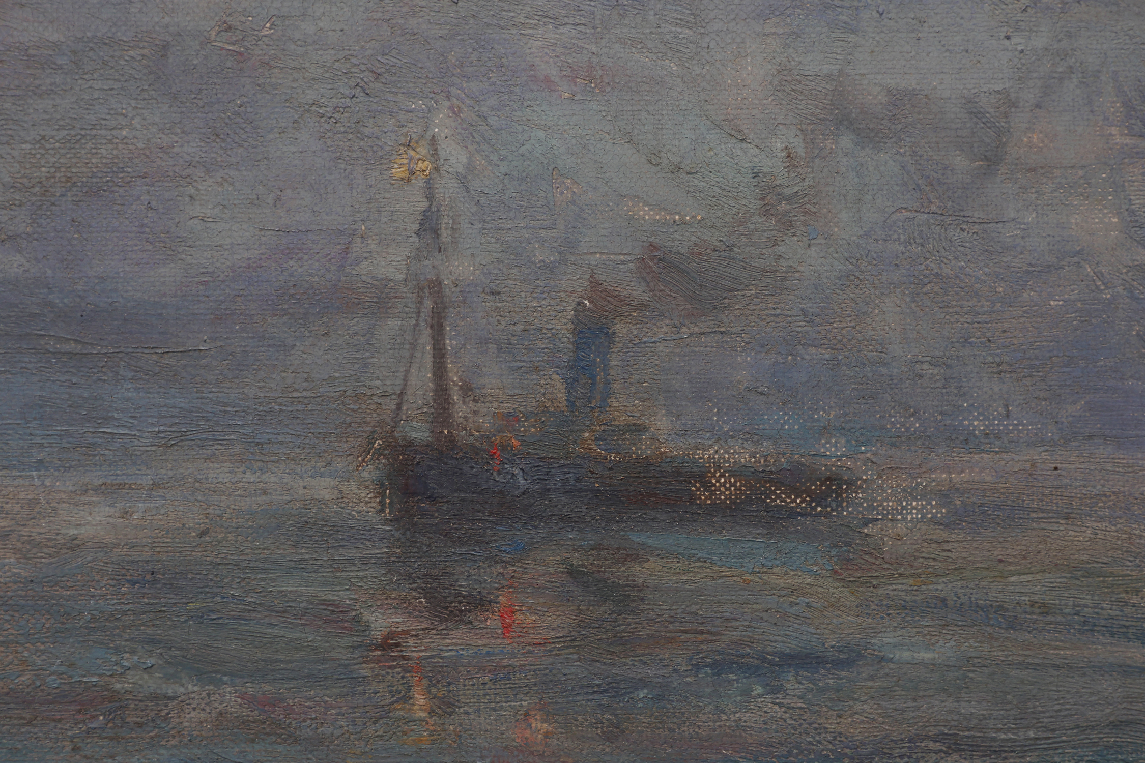 Marine seascape with sailing ships - Herman Van den Berghe, ca. 1900-1920thumbnail